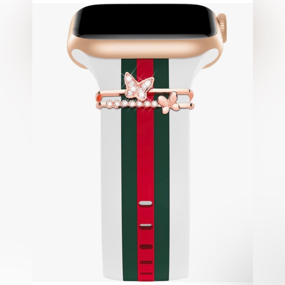 Designer Band with Charms Decor Compatible with Apple 42-44-45-49mm
